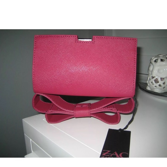 Zac Posen Handbags - Zac Posen milla red orchid clutch